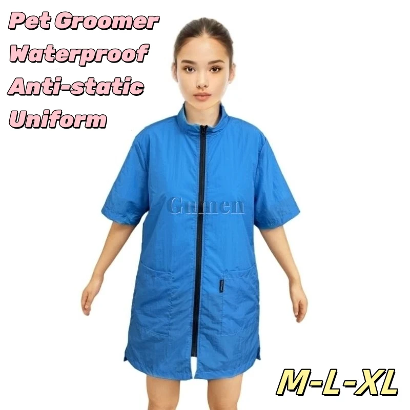 Pet Groomer Waterproof Anti-static Uniform Quick Drying No Stick Hair Breathable Soft Pet Beautician Overalls Pro Groomer Robe
Pet Groomer Waterproof Anti-static Uniform Quick Drying No Stick Hair Breathable Soft Pet Beautician Overalls Pro Groomer Robe