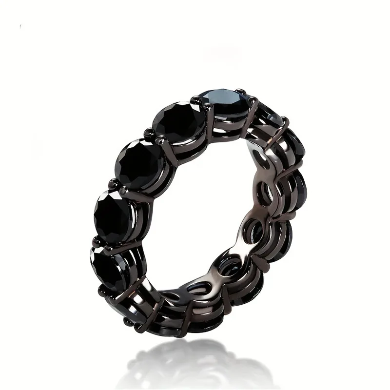Eternity 4mm Black D Color Moissanite Diamond Ring 925 Sterling Silver Party Wedding Band Rings for Women Engagement Jewelry
Eternity 4mm Black D Color Moissanite Diamond Ring 925 Sterling Silver Party Wedding Band Rings for Women Engagement Jewelry