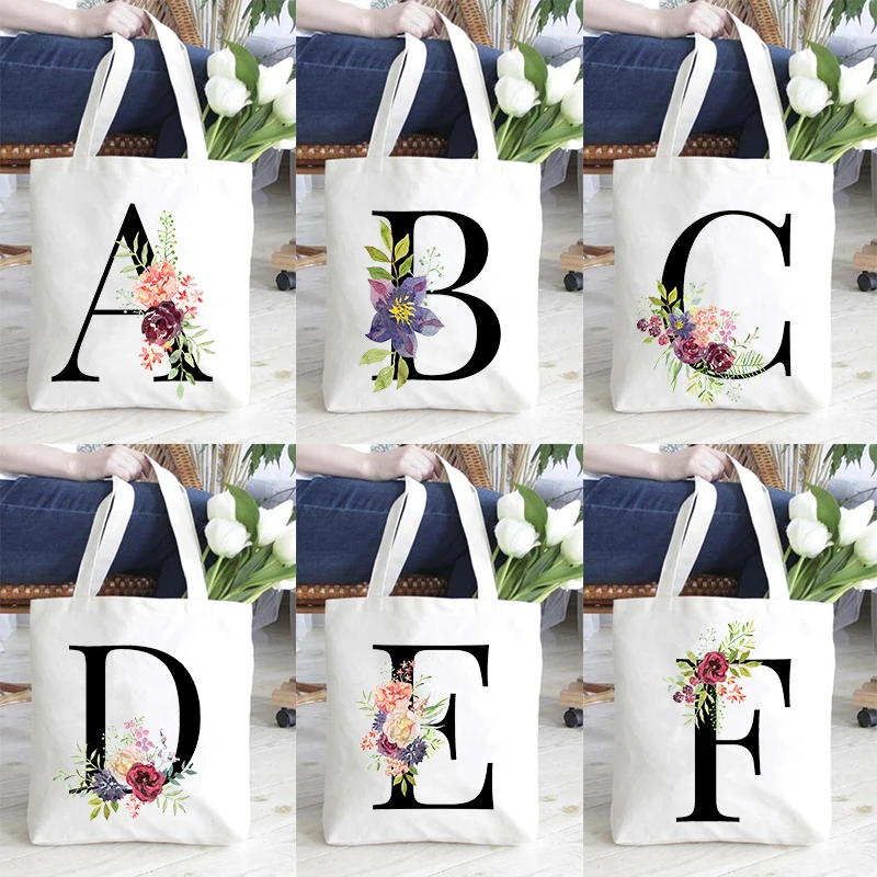 Initial Letter Printed Female Shopping Bags Fashion Shoulder Bag Casual Travel Handbag Women Eco Reusable Totes Harajuku Bookbag
Initial Letter Printed Female Shopping Bags Fashion Shoulder Bag Casual Travel Handbag Women Eco Reusable Totes Harajuku Bookbag