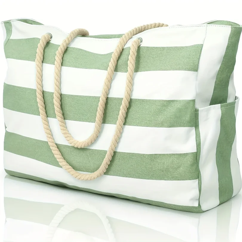 Fashion Striped Beach Tote Bag, Waterproof and Sand-Proof Foldable Beach Bag, Large-Capacity Portable Storage Bag, Shoulder Bag
Fashion Striped Beach Tote Bag, Waterproof and Sand-Proof Foldable Beach Bag, Large-Capacity Portable Storage Bag, Shoulder Bag