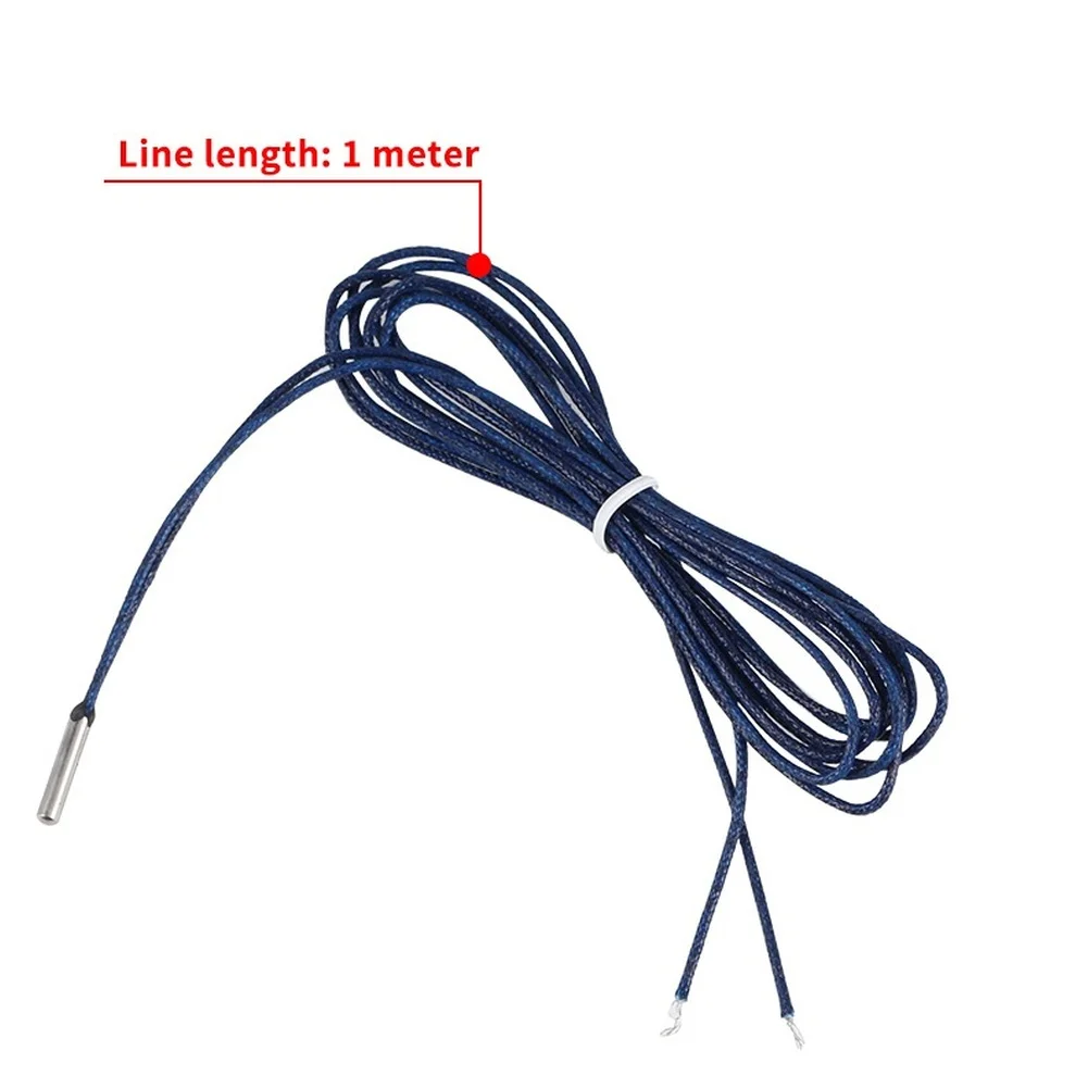 Temperature Sensor Probe For PT100-550BW 1m Length 3mm Diameter for 3D Printer V6 Aluminum Brass Heating Block
Temperature Sensor Probe For PT100-550BW 1m Length 3mm Diameter for 3D Printer V6 Aluminum Brass Heating Block