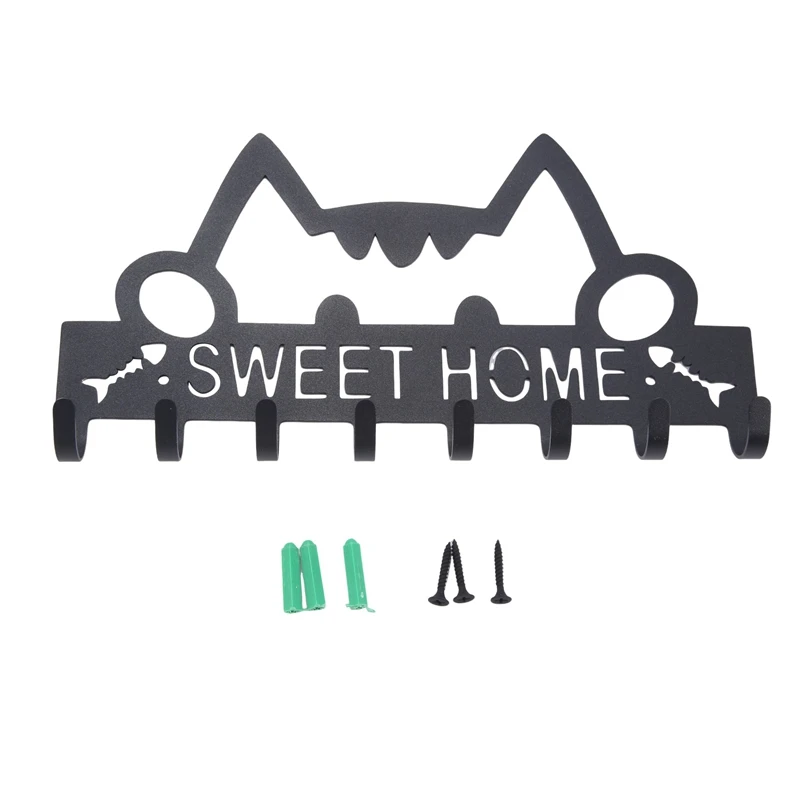 Creative Key Holder For Wall Mount Cute Cat Organizer Decorative, Metal Hanger For Front Door, Kitchen Store House, Work
Creative Key Holder For Wall Mount Cute Cat Organizer Decorative, Metal Hanger For Front Door, Kitchen Store House, Work