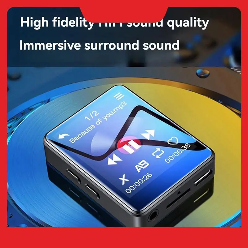 Mini MP3 Player Bluetooth 5.0 Hifi Music & Video Player With Full Touch Screen, Built-In Speaker, FM Radio
Mini MP3 Player Bluetooth 5.0 Hifi Music & Video Player With Full Touch Screen, Built-In Speaker, FM Radio