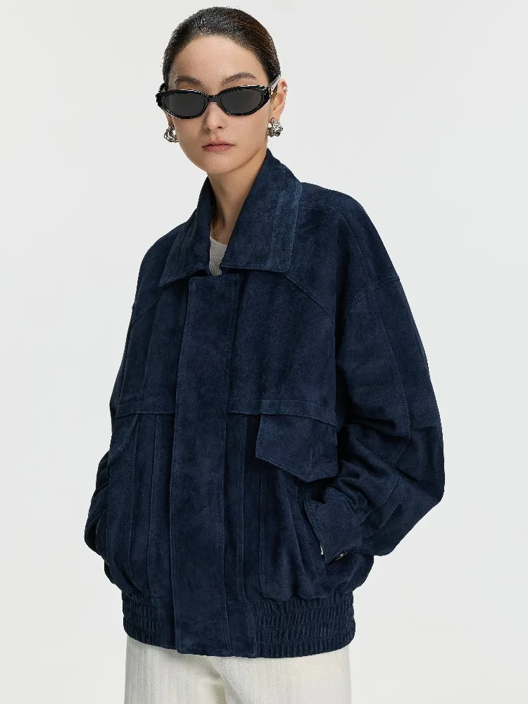 Real Sheepskin Head Layer Suede Jacket Female New Autumn Fashion Leather Jacket Retro Navy Blue Lapel Suede Sheepskin Coat
Real Sheepskin Head Layer Suede Jacket Female New Autumn Fashion Leather Jacket Retro Navy Blue Lapel Suede Sheepskin Coat