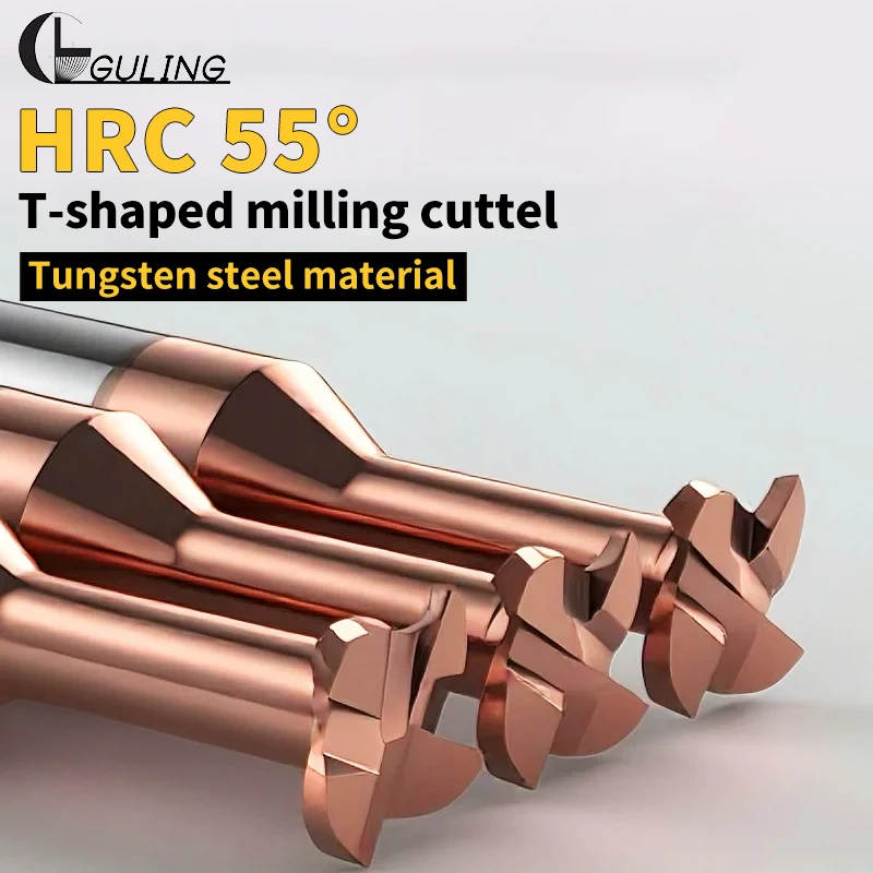 GULING 1PCS HRC56 T-Slot Milling Cutter Nano-Coating Carbide End Mill Alloy Tungsten Steel Slotting Router Bit CNCTool For Steel
GULING 1PCS HRC56 T-Slot Milling Cutter Nano-Coating Carbide End Mill Alloy Tungsten Steel Slotting Router Bit CNCTool For Steel