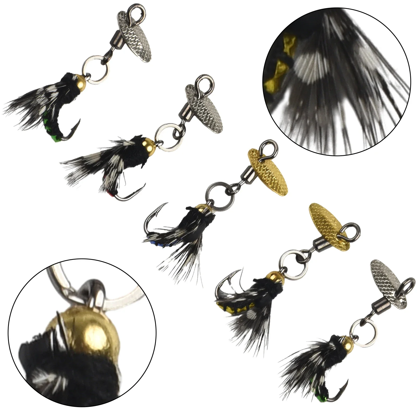 5pcs Insects Flies Fly-Fishing Lures Fly Fishing Decoy Bait Sequins Fishhook-Artificial Insect Fishing Bait Lure Fishhook
5pcs Insects Flies Fly-Fishing Lures Fly Fishing Decoy Bait Sequins Fishhook-Artificial Insect Fishing Bait Lure Fishhook