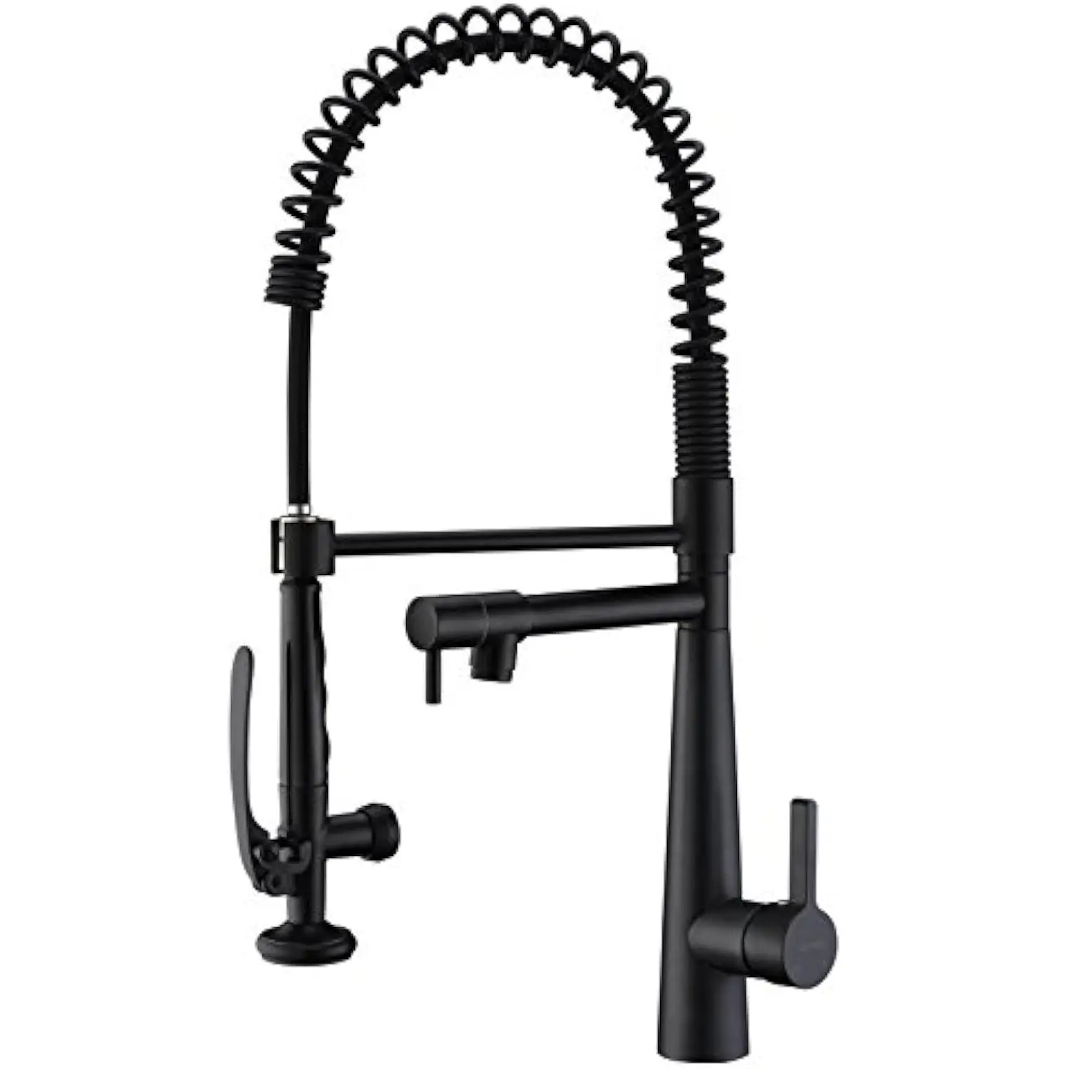 Kitchen Faucet, Solid Brass Matte Black Kitchen Faucet, Heavy Duty Spring Pre-Rinse Single Handle Kitchen Faucets with Pull Dow
Kitchen Faucet, Solid Brass Matte Black Kitchen Faucet, Heavy Duty Spring Pre-Rinse Single Handle Kitchen Faucets with Pull Dow