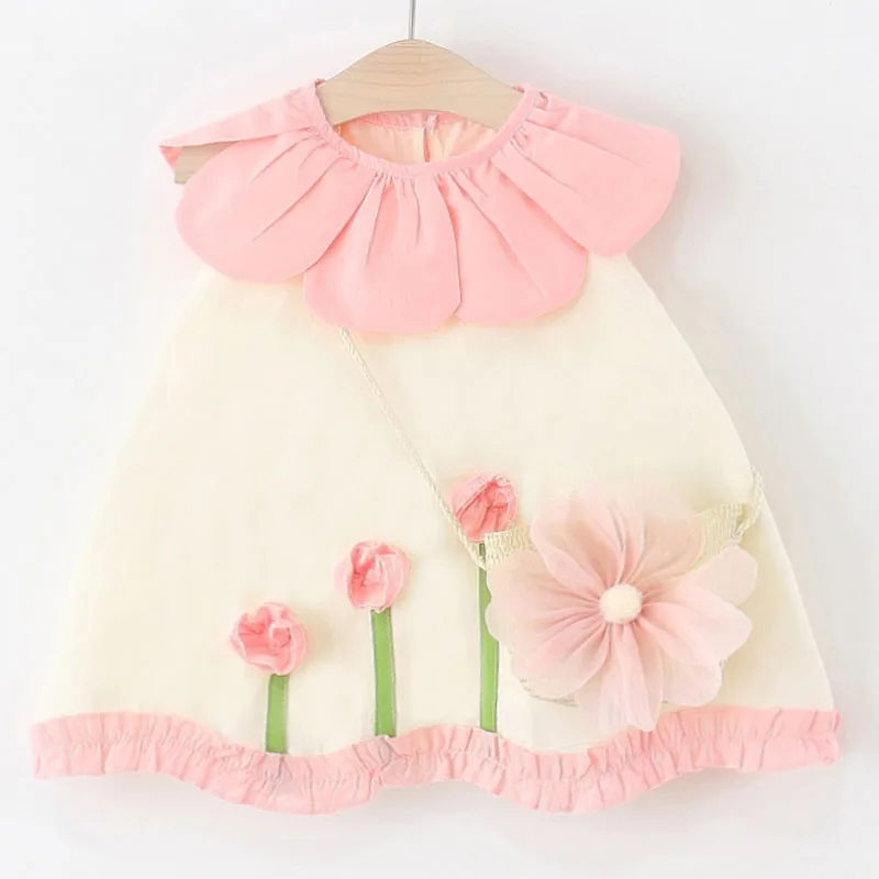 2Piece Sets Summer Toddler Dress Korean Cute Princess Sleeveless Cotton Doll Collar Flower Girl Dresses+Bag Kids Clothes B064
2Piece Sets Summer Toddler Dress Korean Cute Princess Sleeveless Cotton Doll Collar Flower Girl Dresses+Bag Kids Clothes B064