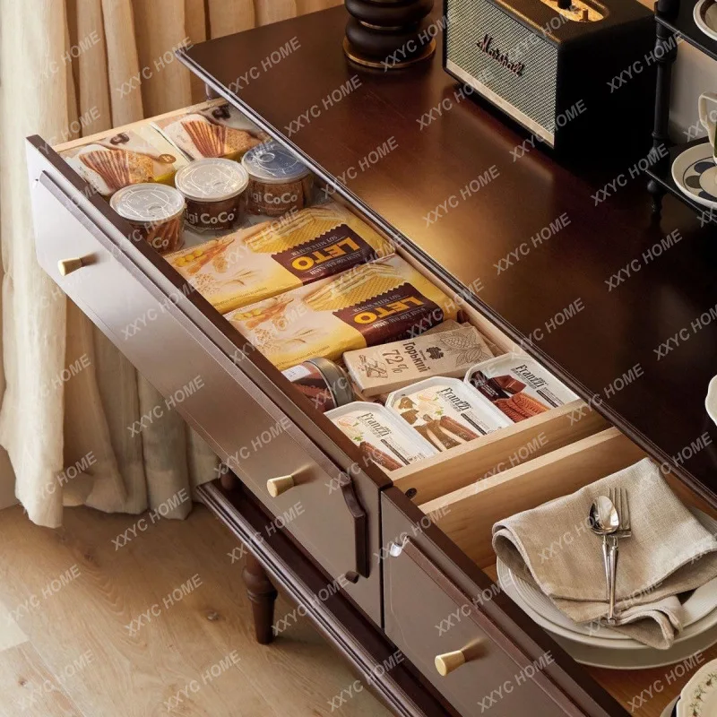 S1saa retro solid wood dining side living room kitchen locker integrated tea storage against the wall
S1saa retro solid wood dining side living room kitchen locker integrated tea storage against the wall