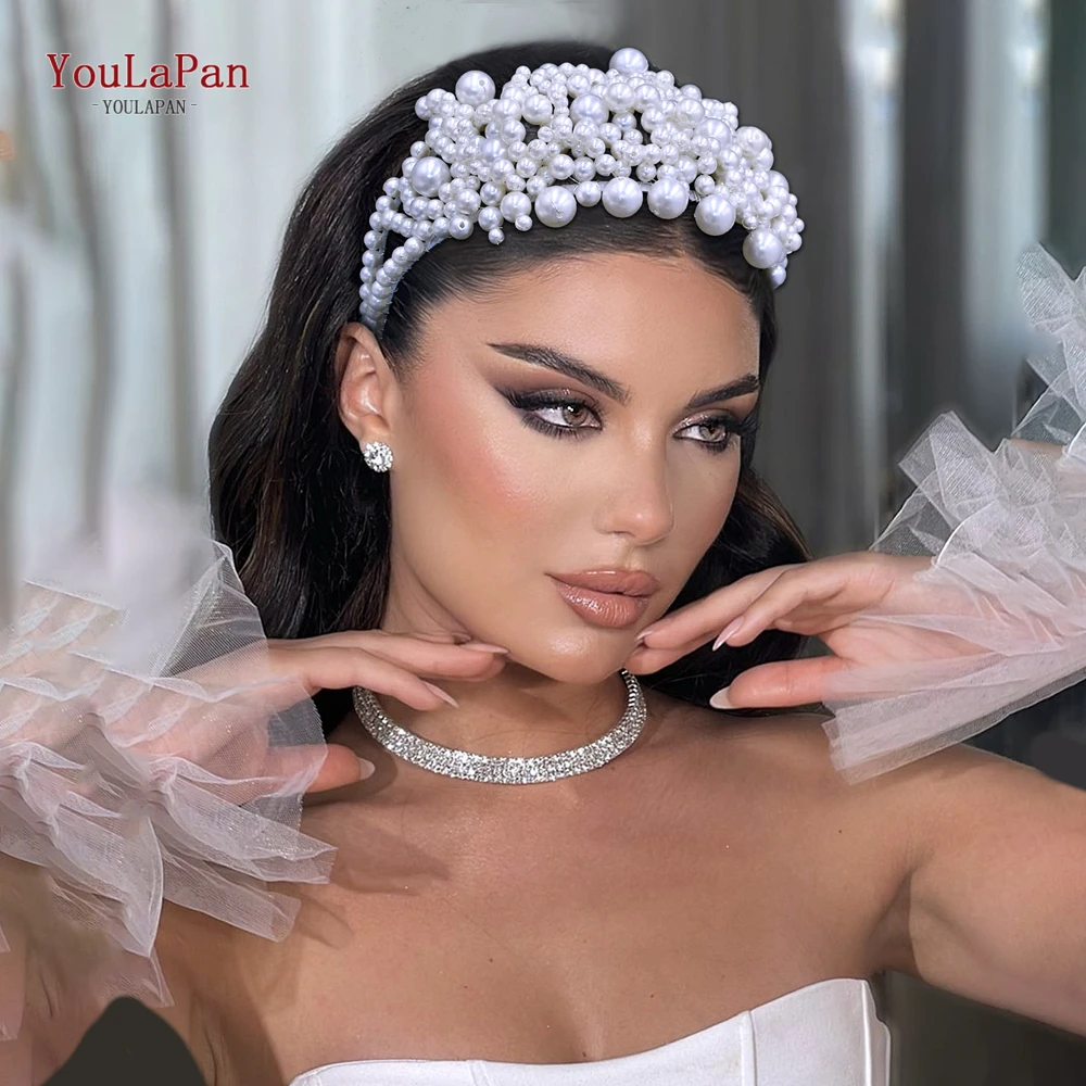 YouLaPan Handmade White Color Pearl Wedding Hair Band Crown Fashion Jewelry Women Accessories Hair Hoops For Girls HP704
YouLaPan Handmade White Color Pearl Wedding Hair Band Crown Fashion Jewelry Women Accessories Hair Hoops For Girls HP704