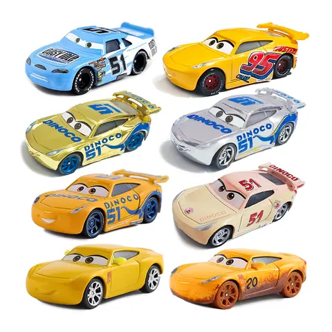 Pixar Cars Cruze Ramirez Racing Toy 1/55 Metal Die Anime Figure Model Car Birthday Gifts Children's Toys Alloy Material