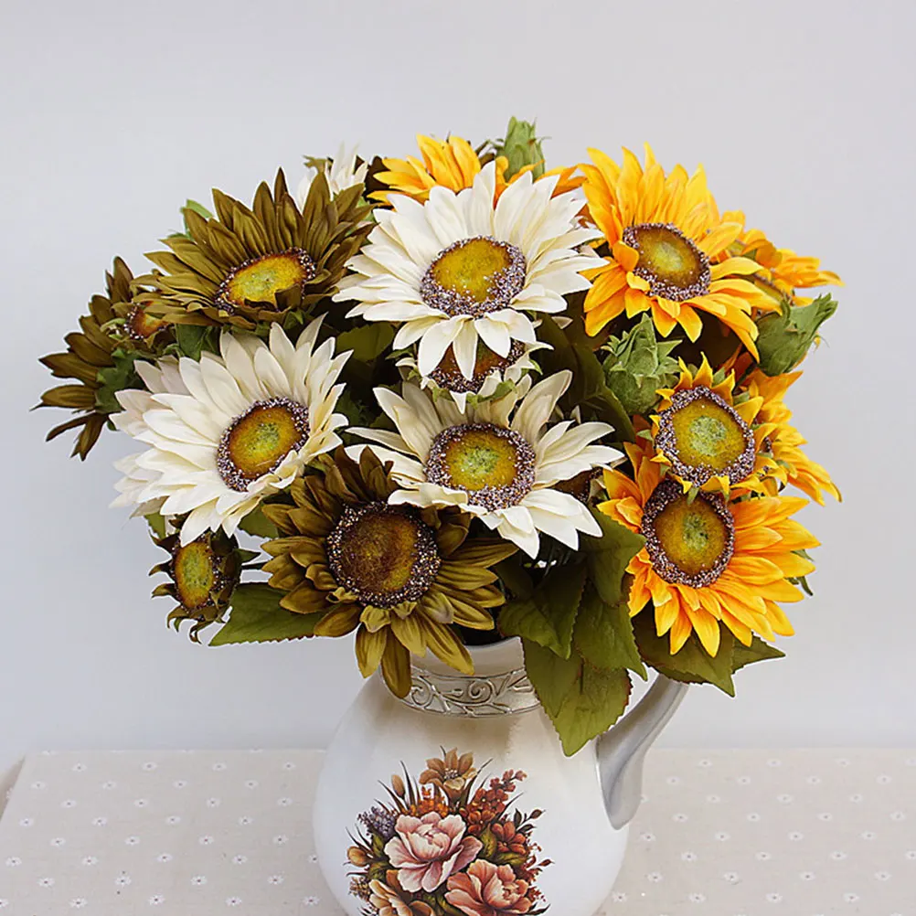 1pc Imitated Sunflower European Style Home Decoration Adornment Material Office Wedding Party Ornament Gift for Family
1pc Imitated Sunflower European Style Home Decoration Adornment Material Office Wedding Party Ornament Gift for Family