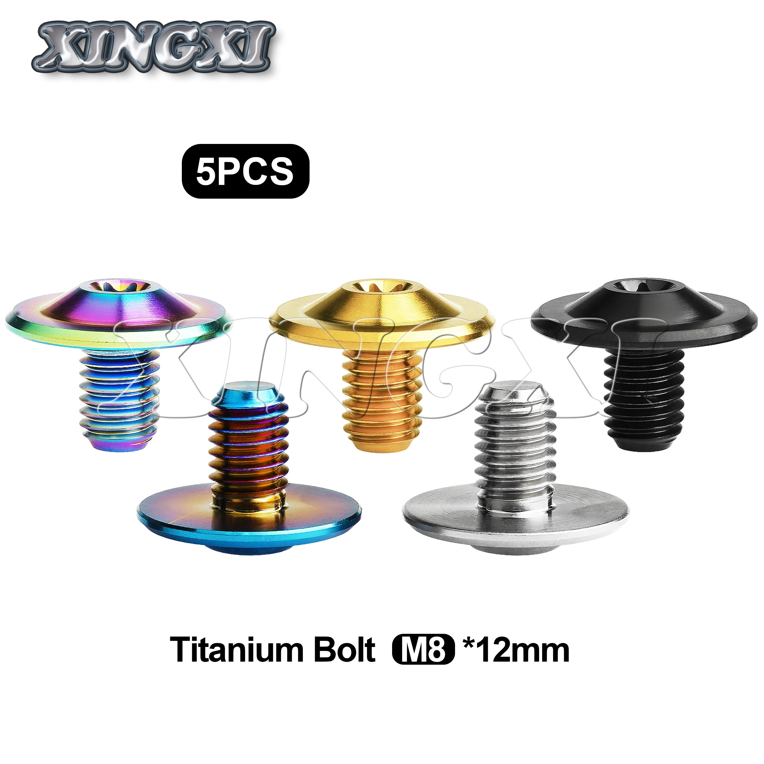Xingxi Titanium ti Bolts M8x12mm Torx T30 Flange Head Pitch 1.25mm Screw For Motorcycle shell cover Direct sale of 5 pieces
Xingxi Titanium ti Bolts M8x12mm Torx T30 Flange Head Pitch 1.25mm Screw For Motorcycle shell cover Direct sale of 5 pieces