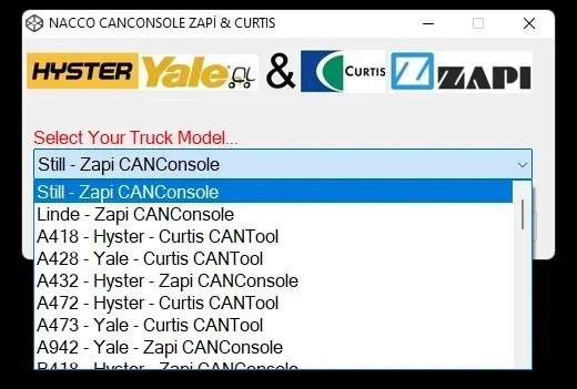 HYSTER YA-LE NACCO CANCONSOLE ZAPI
HYSTER YA-LE NACCO CANCONSOLE ZAPI