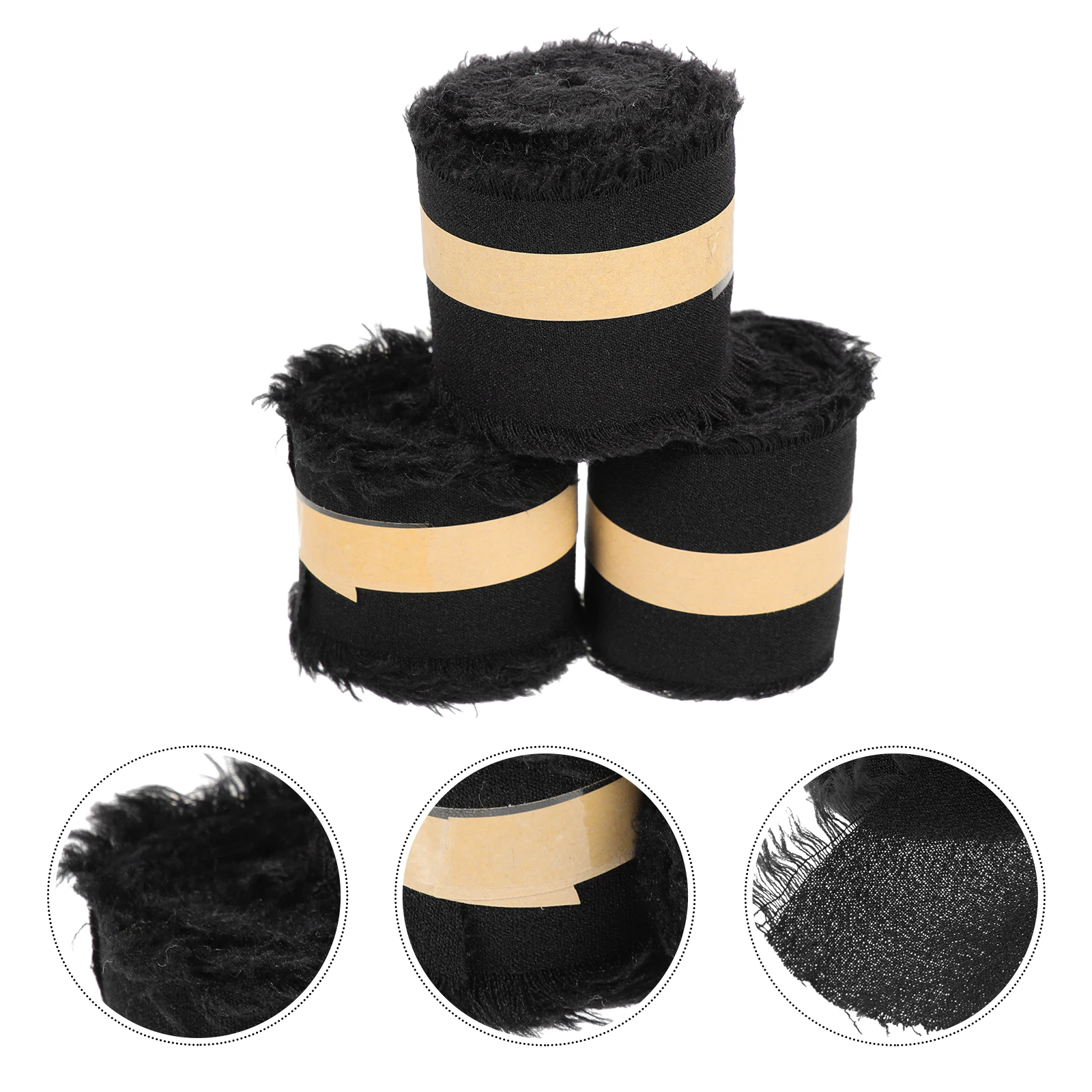 3 Rolls Ribbon Wedding Decoration Fringe for Flowers Ribbons Crafting Black Bouquet 
3 Rolls Ribbon Wedding Decoration Fringe for Flowers Ribbons Crafting Black Bouquet