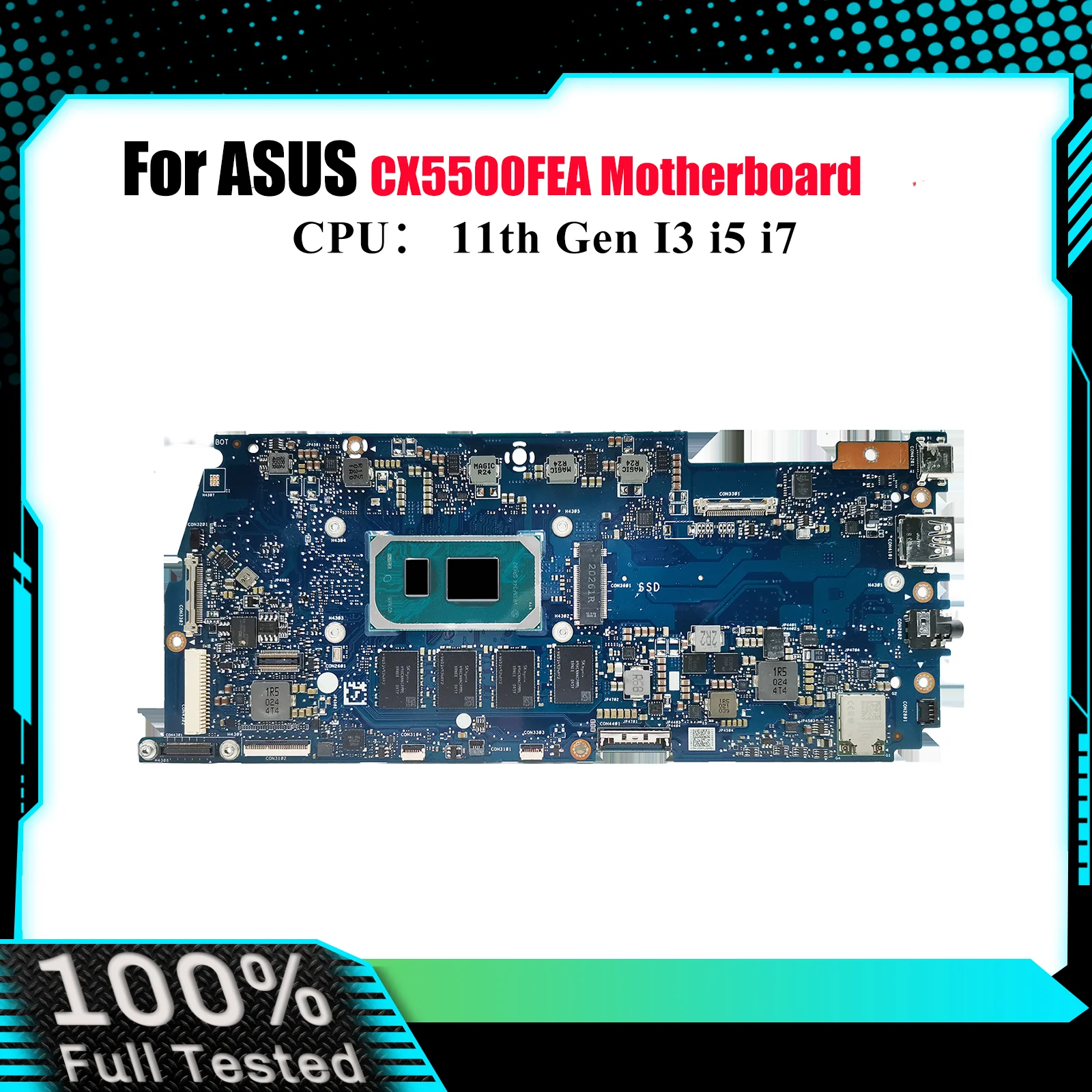 Материнская плата для ноутбука CX5500FEA для ASUS Chromebook Flip CX5 CX5500FEA CX5500F с 11-го поколения I3 i5 i7 100% тестирование OK stk
Материнская плата для ноутбука CX5500FEA для ASUS Chromebook Flip CX5 CX5500FEA CX5500F с 11-го поколения I3 i5 i7 100% тестирование OK stk