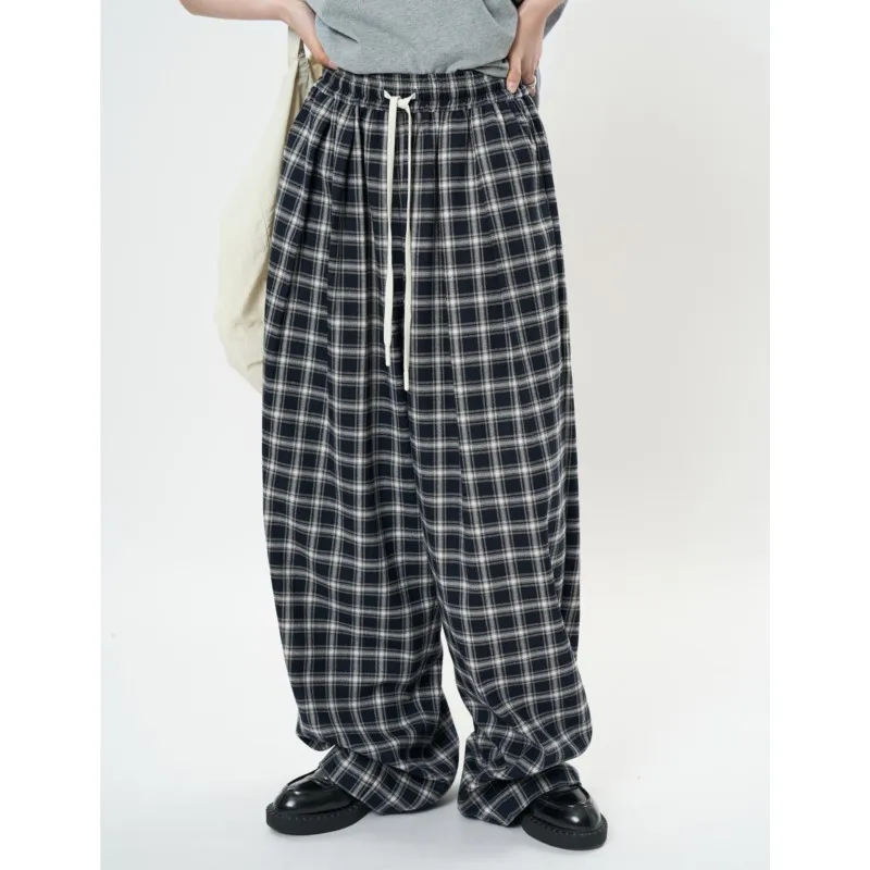 Johnature New Korean-style Lazy Comfortable Plaid Casual Pants Loose Simple Long Pants With Elastic Waist For Women
Johnature New Korean-style Lazy Comfortable Plaid Casual Pants Loose Simple Long Pants With Elastic Waist For Women