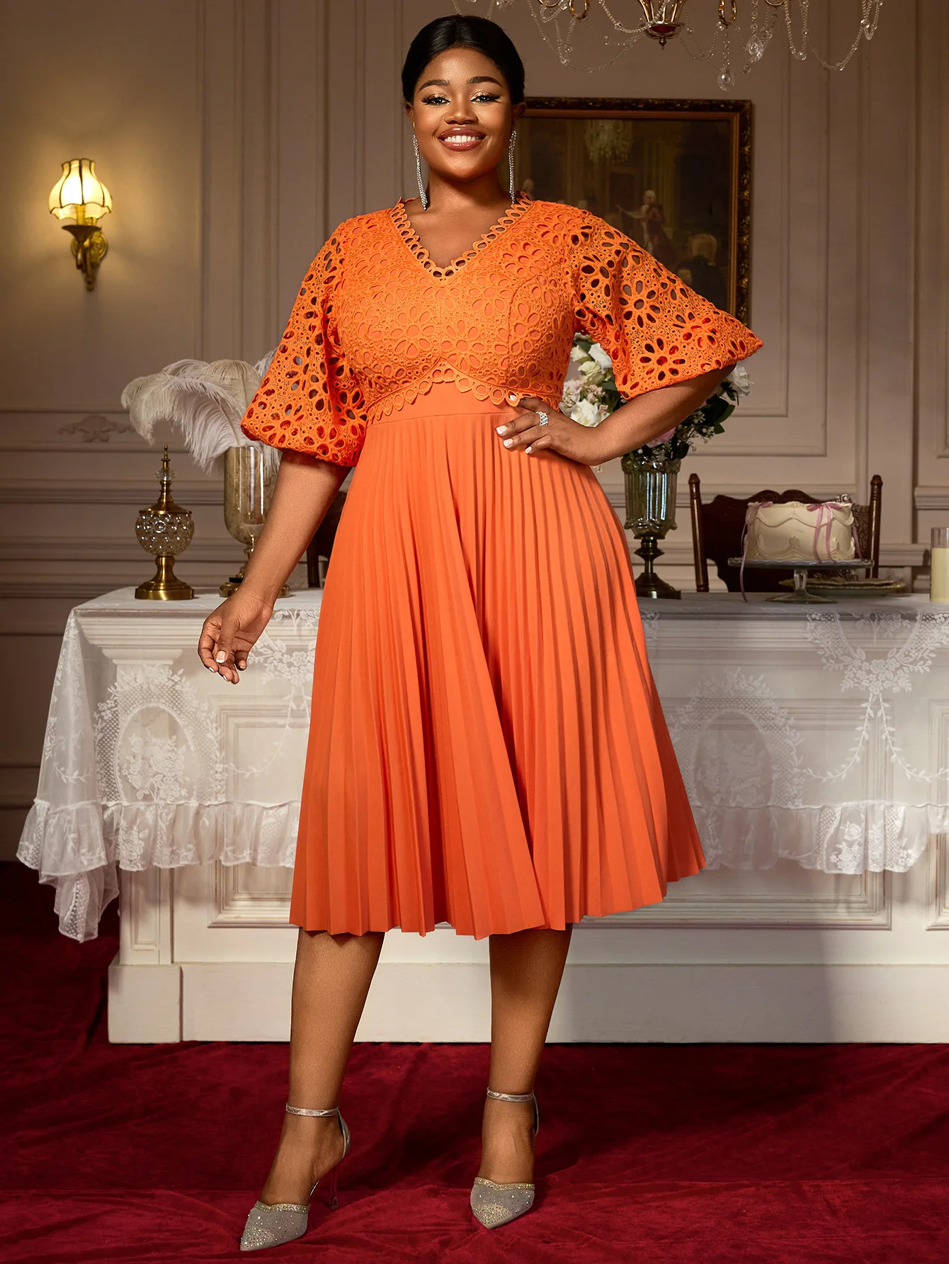 Spring Summer 2025 Slimming A-Line Pleated Skirt Elegant Style Party Dress Fashion Temperament Pose Dress for Women
Spring Summer 2025 Slimming A-Line Pleated Skirt Elegant Style Party Dress Fashion Temperament Pose Dress for Women