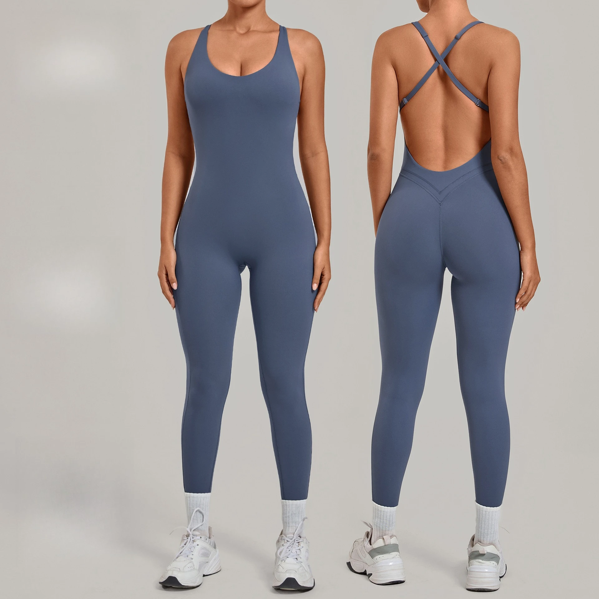 Women's Seamless Yoga Jumpsuits Sports Fitness Hip-lifting Sleeveless Backless One-piece Workout Gym Training Bodysuits
Women's Seamless Yoga Jumpsuits Sports Fitness Hip-lifting Sleeveless Backless One-piece Workout Gym Training Bodysuits