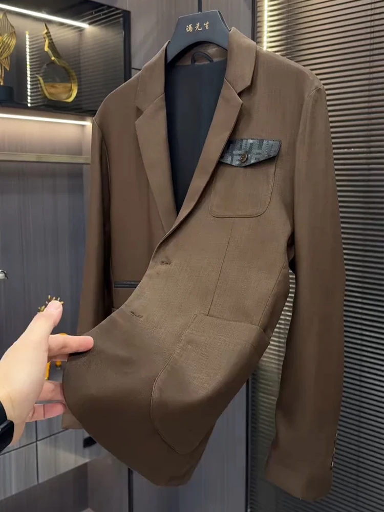 High Quality Casual Men's Suit Jacket Simple Stylish Spring Summer Trendy Lightweight Versatile Business Small Western Wear
High Quality Casual Men's Suit Jacket Simple Stylish Spring Summer Trendy Lightweight Versatile Business Small Western Wear
