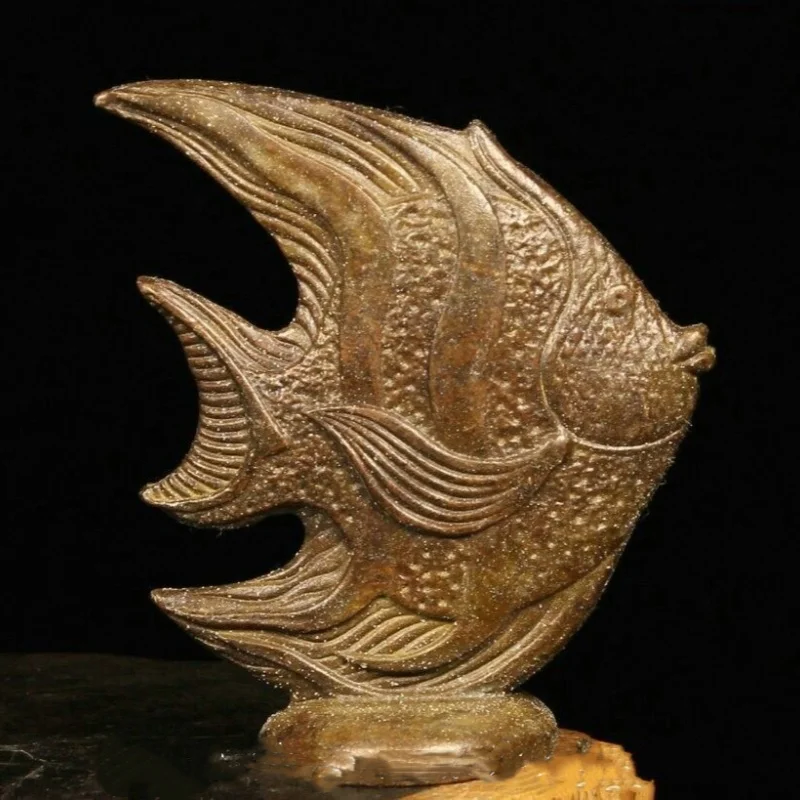 2.9"Collect Old China Dynasty Bronze Fengshui Exorcize Fish Goldfish Statue
2.9"Collect Old China Dynasty Bronze Fengshui Exorcize Fish Goldfish Statue