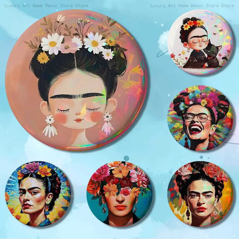 F-Frida K-Kahlos Painting Art 58mm 44mm HD Print Brooch Badges Pretty Derby Round Display Brooches Lapel Pins
F-Frida K-Kahlos Painting Art 58mm 44mm HD Print Brooch Badges Pretty Derby Round Display Brooches Lapel Pins