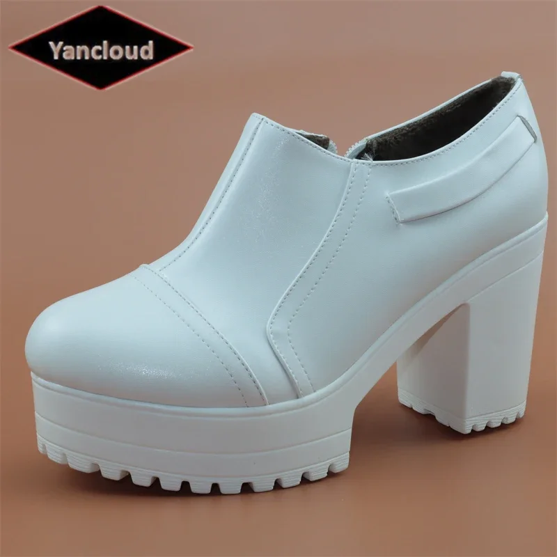 Small Size 32-43 Elegant Deep Mouth Formal Block High Heels Pumps Women Fall Winter 2025 Office Model Thick Platform Shoes Fur
Small Size 32-43 Elegant Deep Mouth Formal Block High Heels Pumps Women Fall Winter 2025 Office Model Thick Platform Shoes Fur