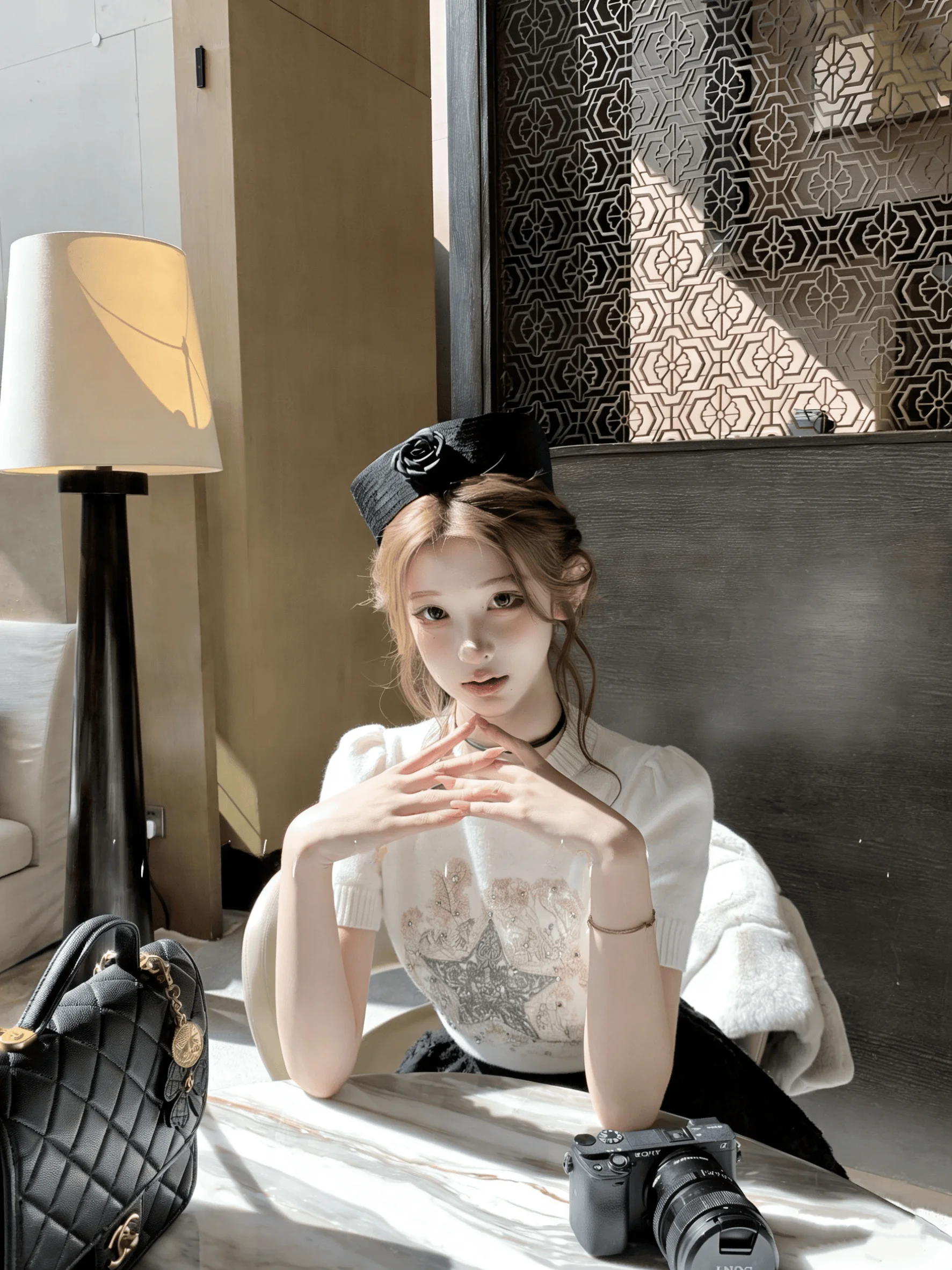 Light Knitted Short Sleeve round Neck T-Shirt Girl's Personal Style Series Heavy Embroidery Lucky Star Cotton Blend Slim Fit
Light Knitted Short Sleeve round Neck T-Shirt Girl's Personal Style Series Heavy Embroidery Lucky Star Cotton Blend Slim Fit