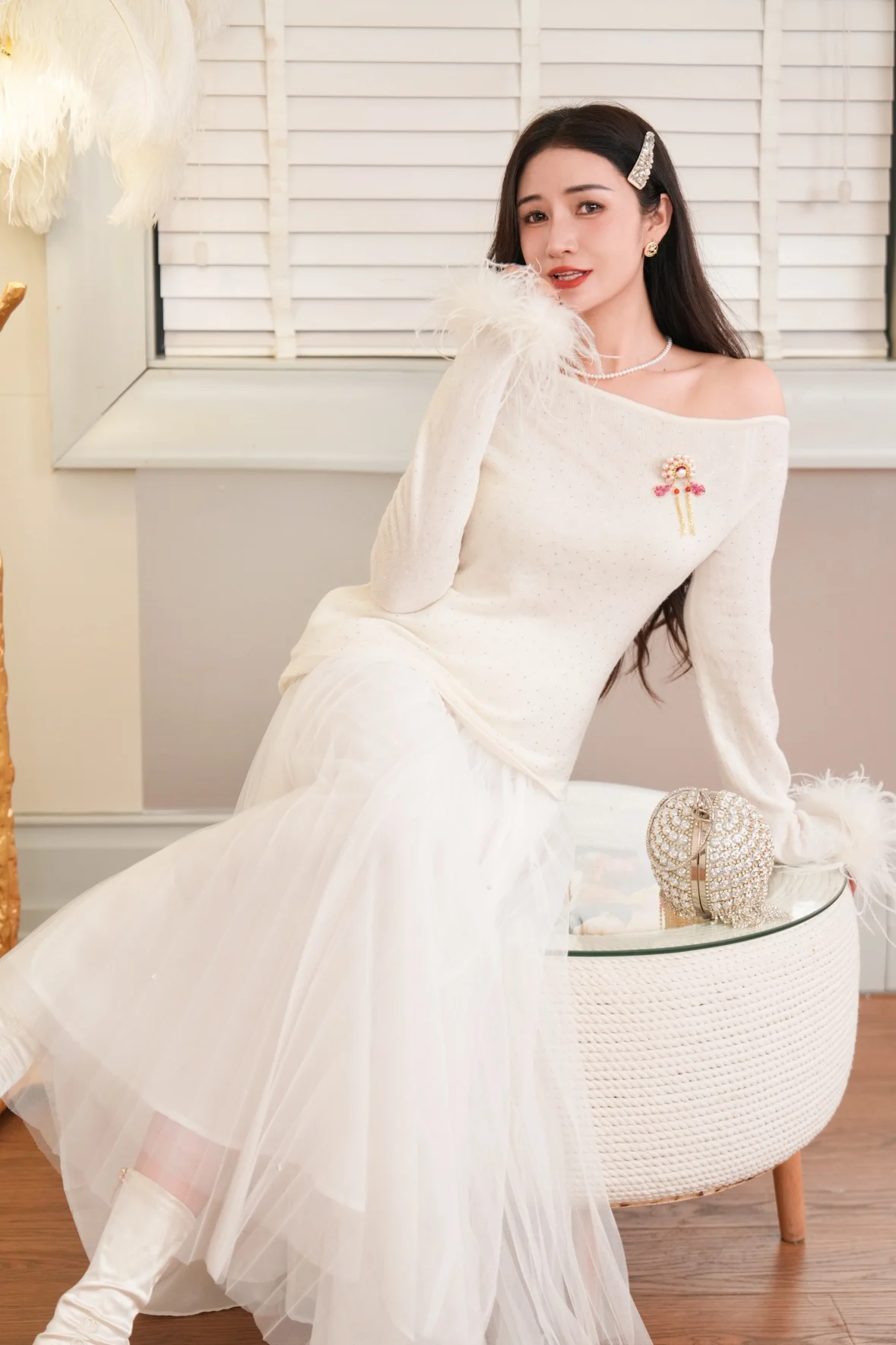 Ele Knitted Camere Ostrich Feather Star Rhinestone oulder Wrap Inner Wear Commute Sle Slim Fit Long Sve Warm Coat
Ele Knitted Camere Ostrich Feather Star Rhinestone oulder Wrap Inner Wear Commute Sle Slim Fit Long Sve Warm Coat