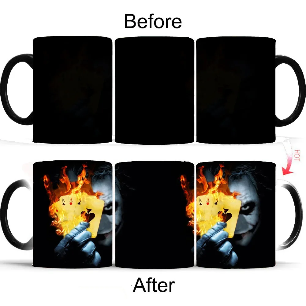 Movie Themes Clown Poker Thermo Sensitive Discolor Magic Coffee Mug Change Colour Funny Discolour Heat Hot Milk Tea Magica Cup
Movie Themes Clown Poker Thermo Sensitive Discolor Magic Coffee Mug Change Colour Funny Discolour Heat Hot Milk Tea Magica Cup