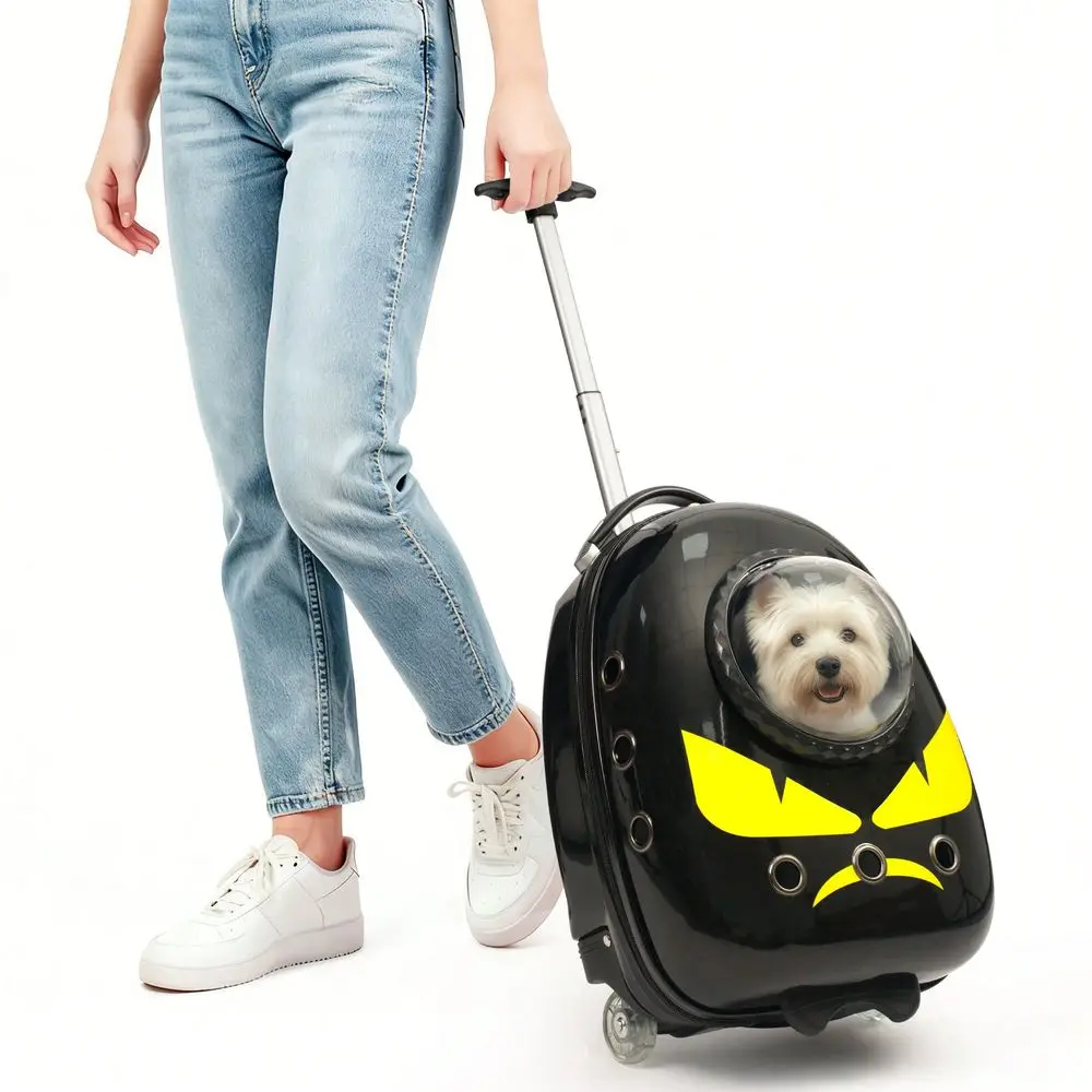 Trolley Pet Cat Bag Cat Carrier With Wheels, Airline Approved Pet Carrier With Telescopic Handle, Polyester Rolling Dog Cat Car
Trolley Pet Cat Bag Cat Carrier With Wheels, Airline Approved Pet Carrier With Telescopic Handle, Polyester Rolling Dog Cat Car