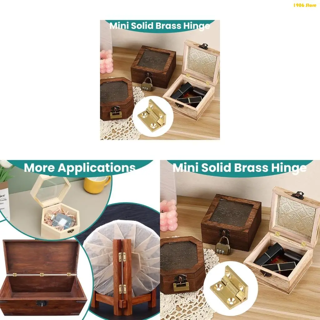 U1JB Pack of 8 Solid Metal Mini Hinges Strong Construction Easy Installation Upgrades for Small Wooden Boxes & Jewelry Cases
U1JB Pack of 8 Solid Metal Mini Hinges Strong Construction Easy Installation Upgrades for Small Wooden Boxes & Jewelry Cases