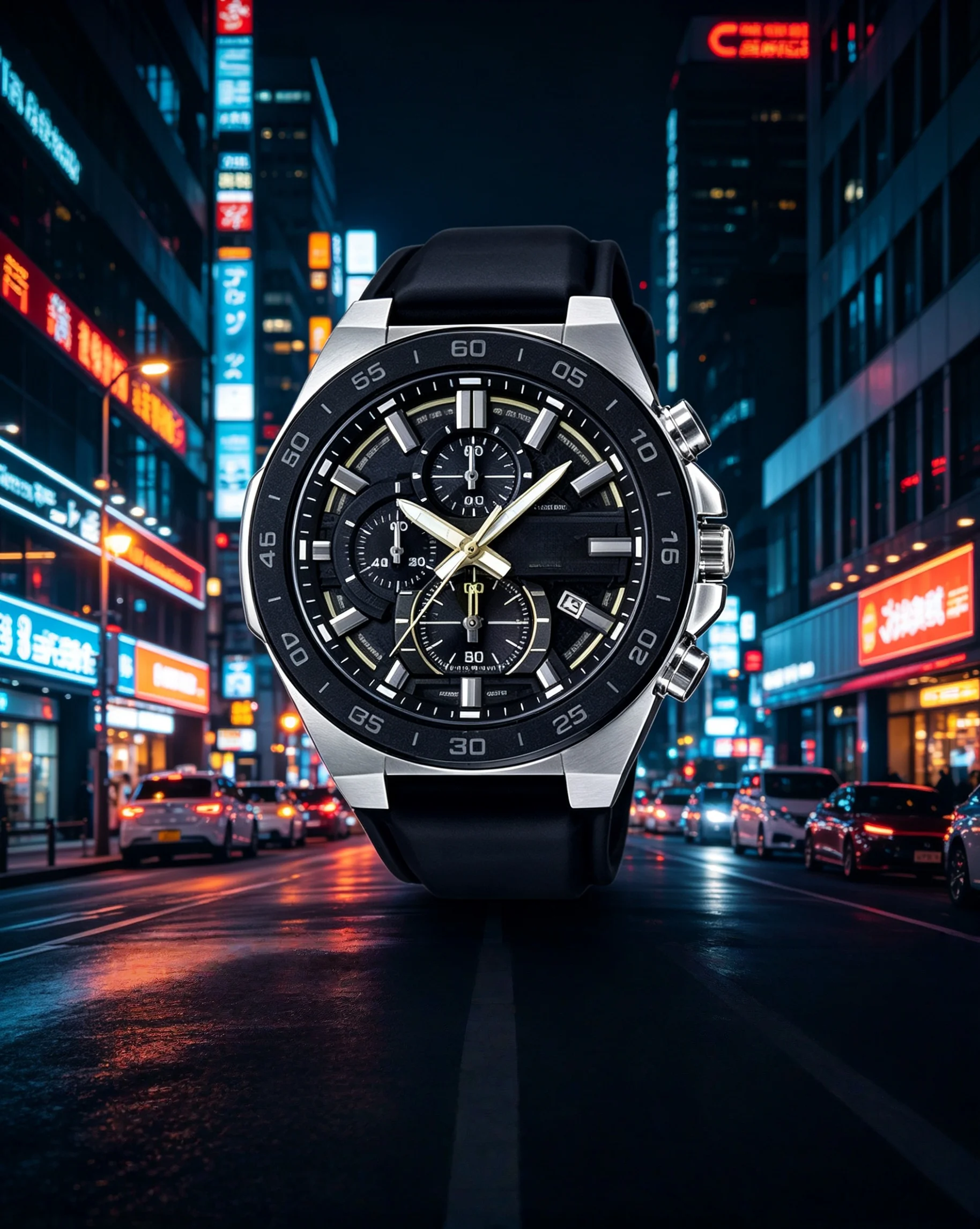 All-steel strap, Urban Series sports quartz watch with full chronograph functions
All-steel strap, Urban Series sports quartz watch with full chronograph functions