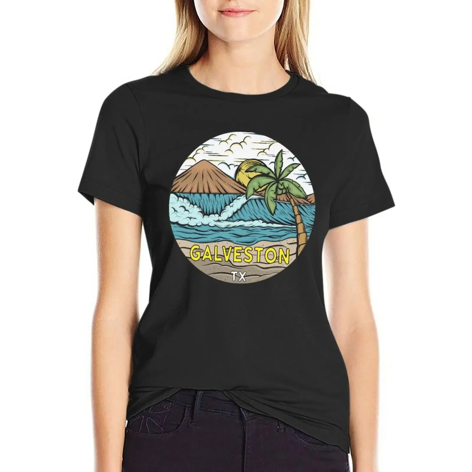 Galveston Beach Texas Vintage T-Shirt aesthetic clothes funny quick drying shirts graphic tees oversized t shirts for Women
Galveston Beach Texas Vintage T-Shirt aesthetic clothes funny quick drying shirts graphic tees oversized t shirts for Women