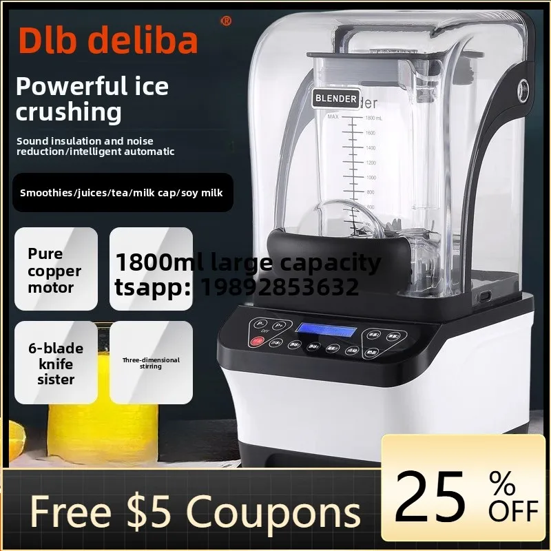 ZC Commercial Smoothie Machine for Milk Tea Shops, Fully Automatic with Soundproof Cover, Milkshake Ice Crusher, Tea Extractor
ZC Commercial Smoothie Machine for Milk Tea Shops, Fully Automatic with Soundproof Cover, Milkshake Ice Crusher, Tea Extractor