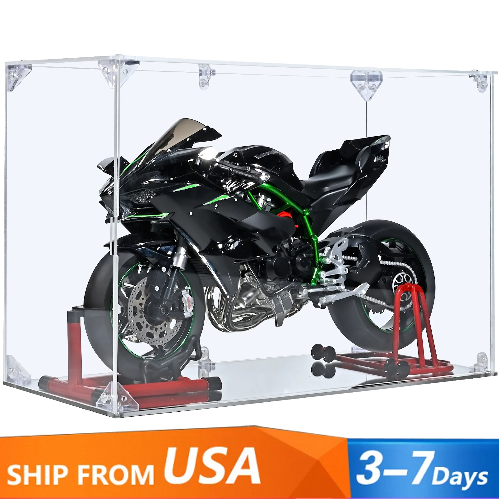 Спрей 1/6 Kawasaki Ninja H2R из сплава металла, литая под давлением модель мотоцикла, автомобиль, праздничный подарок с набором витрины для мотоцикла
Спрей 1/6 Kawasaki Ninja H2R из сплава металла, литая под давлением модель мотоцикла, автомобиль, праздничный подарок с набором витрины для мотоцикла