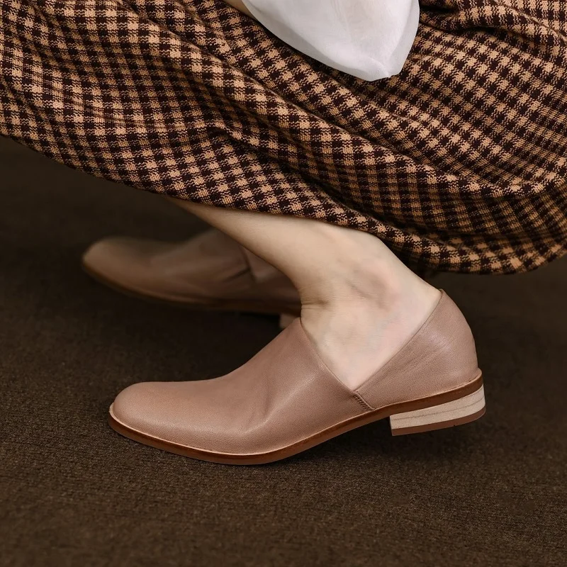Women Retro Flats Simple Shoes Slip On French Style Mules Ladies Shoes Sheepskin Daily Loafers Slip On On Low Heel Muller Shoes
Women Retro Flats Simple Shoes Slip On French Style Mules Ladies Shoes Sheepskin Daily Loafers Slip On On Low Heel Muller Shoes