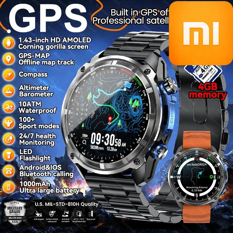 Смарт-часы Xiaomi для мужчин с GPS, офлайн-картами, встроенным GPS, 4 ГБ памяти, HD Corning Gorilla, водонепроницаемостью 10ATM, Bluetooth и функцией звонков
Смарт-часы Xiaomi для мужчин с GPS, офлайн-картами, встроенным GPS, 4 ГБ памяти, HD Corning Gorilla, водонепроницаемостью 10ATM, Bluetooth и функцией звонков