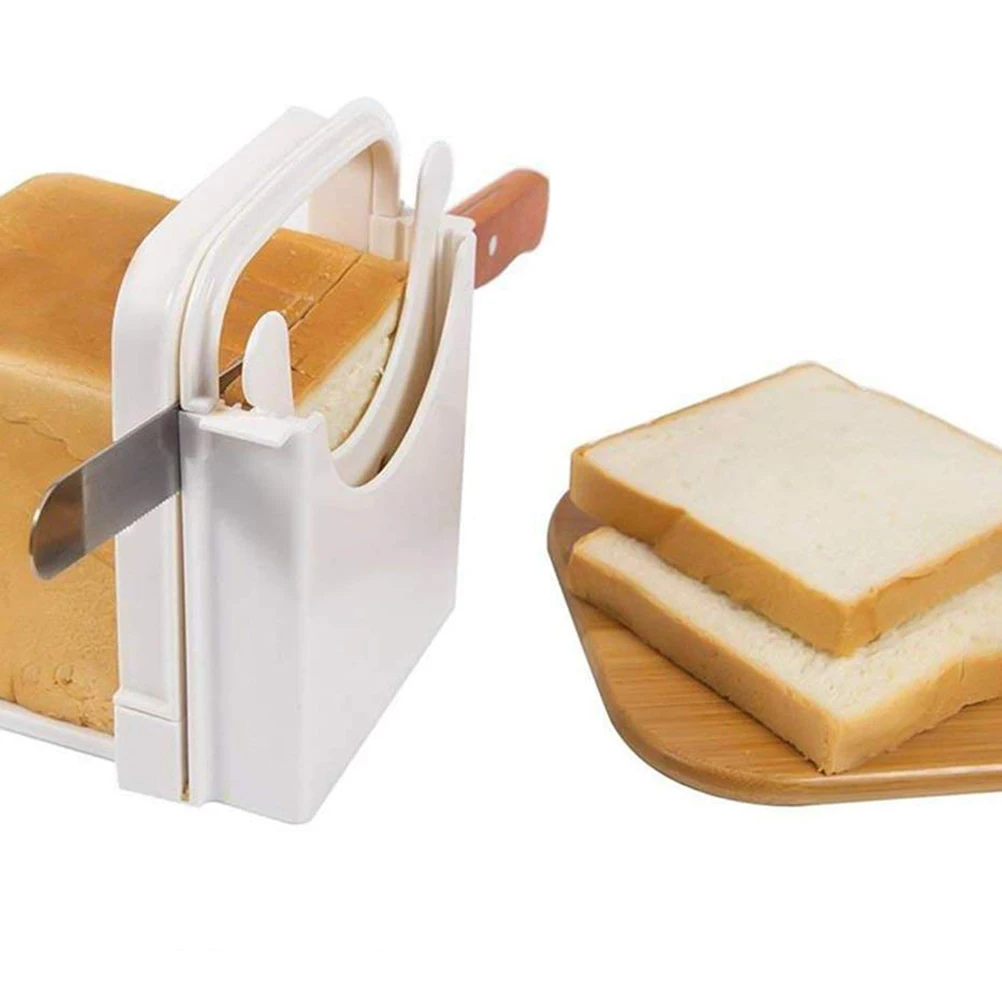 2Pcs Bread Slicer Abs Plastic Foldable Design Manual Slicing Guide for Even Toast Loaf Sandwich Cutter
2Pcs Bread Slicer Abs Plastic Foldable Design Manual Slicing Guide for Even Toast Loaf Sandwich Cutter