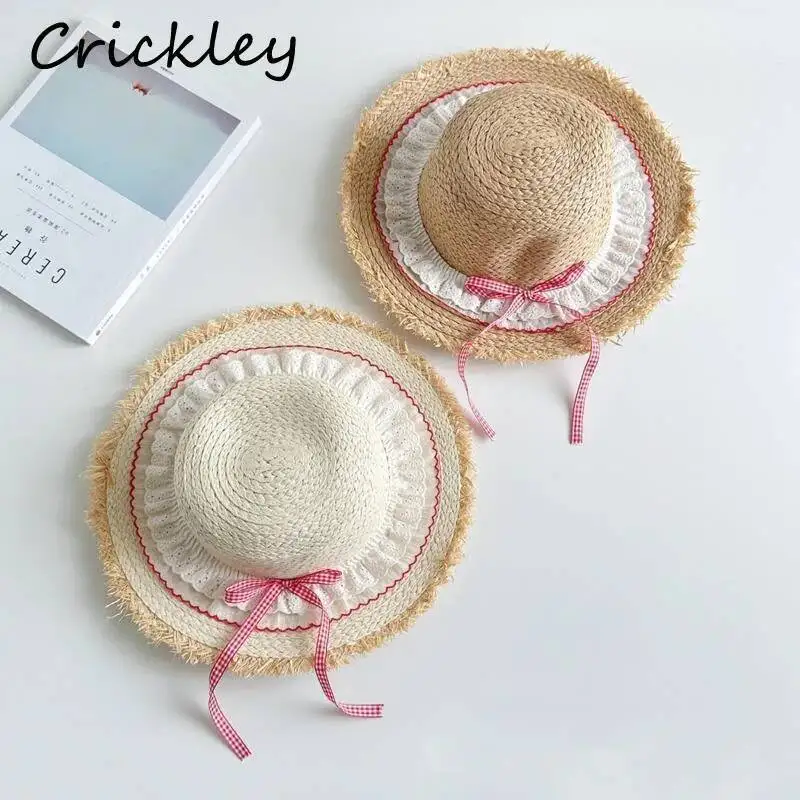 Ruffles Bow Girls Straw Hats Summer Wide Brim Sun Protection Outdoor Kids Sun Hat Beach Travel Children Princess Cap
Ruffles Bow Girls Straw Hats Summer Wide Brim Sun Protection Outdoor Kids Sun Hat Beach Travel Children Princess Cap