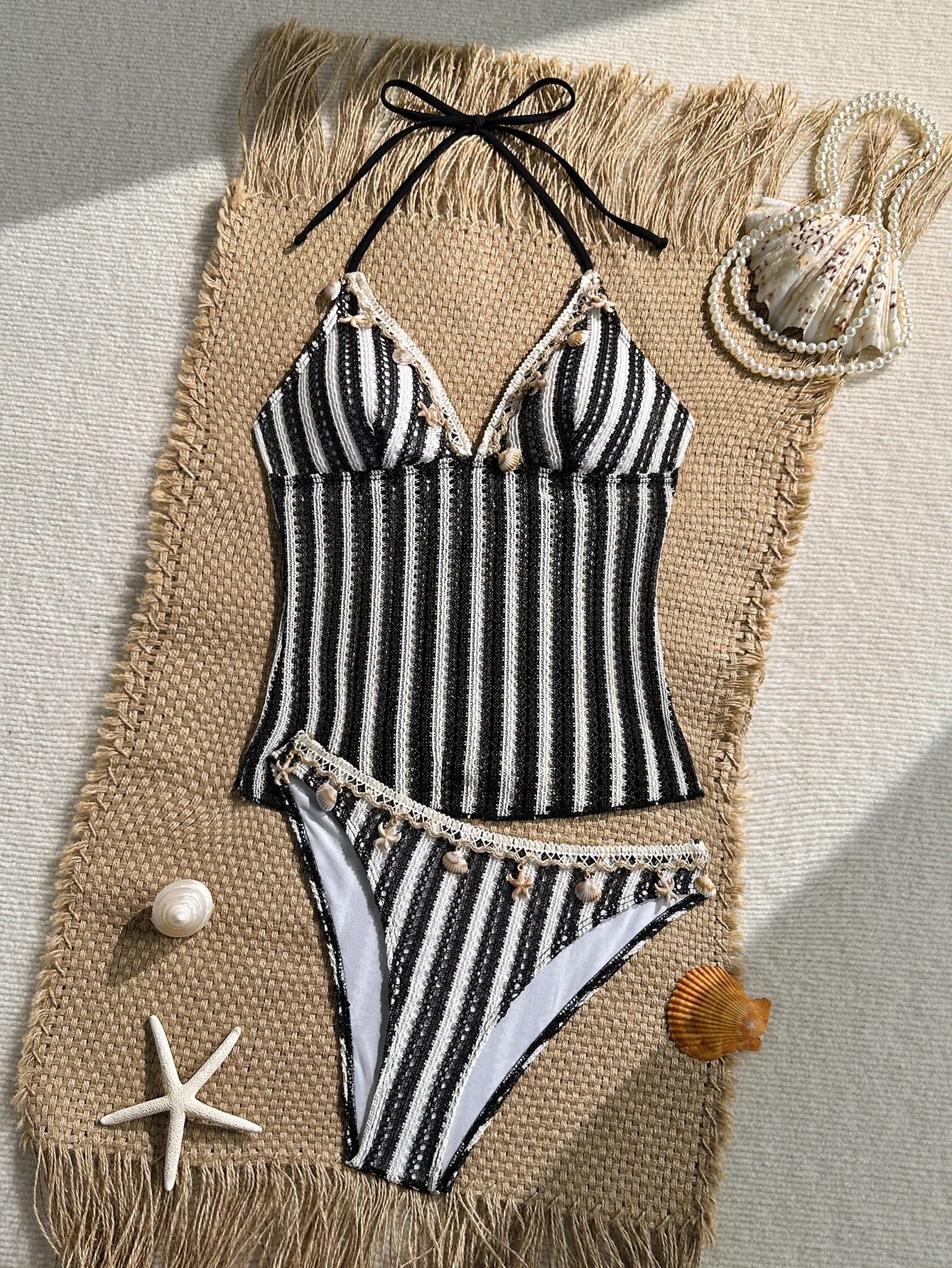 Sexy Red Striped Bikini Set 2026 Women Shell Starfish Ornament V Neck Tank Top High Waist Swimsuit Bathing Suit Holiday Swimwear
Sexy Red Striped Bikini Set 2026 Women Shell Starfish Ornament V Neck Tank Top High Waist Swimsuit Bathing Suit Holiday Swimwear