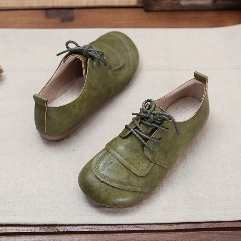 Retro Korean Style Soft Bottom Single Shoes round Toe Flat Bottom Handmade Bean Bean Student Shoes Artistic Flats Casual Loafers
Retro Korean Style Soft Bottom Single Shoes round Toe Flat Bottom Handmade Bean Bean Student Shoes Artistic Flats Casual Loafers