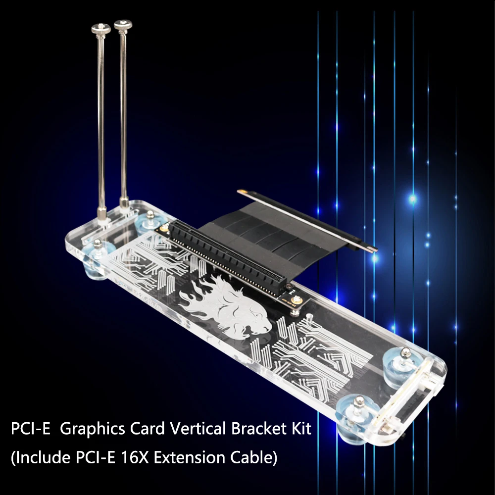2019 new model PCI- E 3.0 16X Graphics Card vertical kickstand/base with RGB LED Light and PCI-E Extension cable DIY ATX case
2019 new model PCI- E 3.0 16X Graphics Card vertical kickstand/base with RGB LED Light and PCI-E Extension cable DIY ATX case