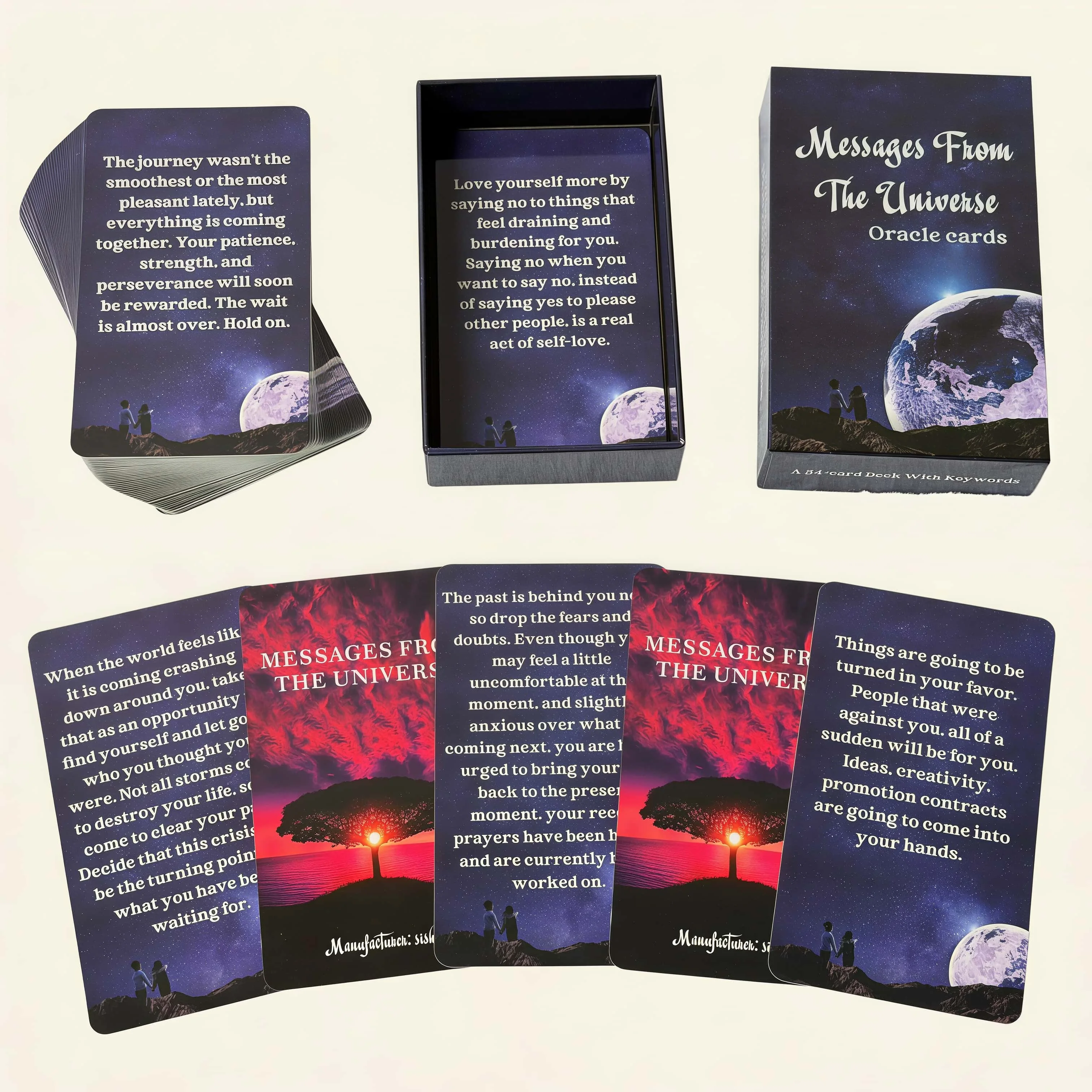 English Version Universe Message Oracle Cards, Tarot Series, 54 Cards, Spiritual Guidance & Emotional Healing
English Version Universe Message Oracle Cards, Tarot Series, 54 Cards, Spiritual Guidance & Emotional Healing