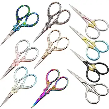 Print Flower Scissors Durable High Steel Vintage Tailor Scissors Craft Household For Fabric Scisso Rsembroidery Sewing Shears