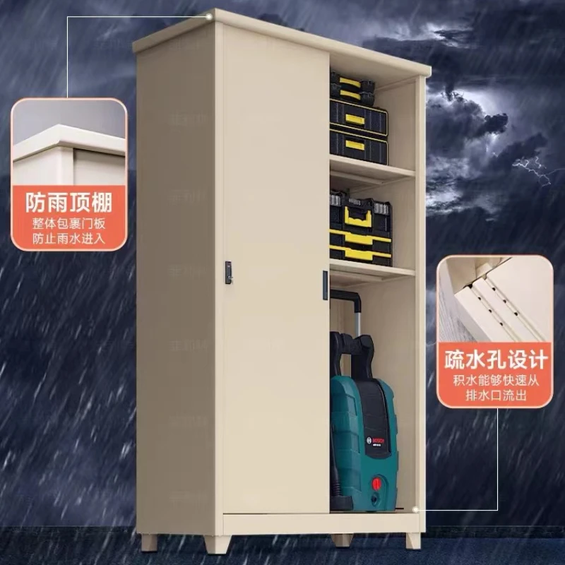 Outdoor sunscreen waterproof locker sliding door sundries storage cabinet balcony household locked iron wardrobe
Outdoor sunscreen waterproof locker sliding door sundries storage cabinet balcony household locked iron wardrobe