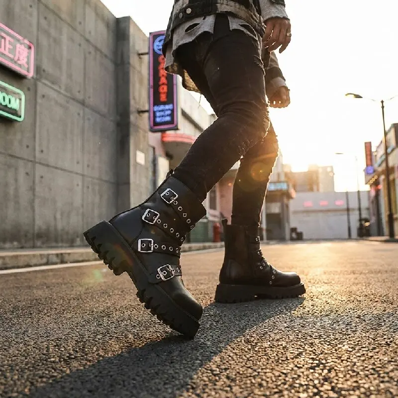 New Men Busines Chelsea Boots Black Side Zipper Buckle Men Thick-soled Anti-slip Fashionable Motorcycle Boots Training Boots Men
New Men Busines Chelsea Boots Black Side Zipper Buckle Men Thick-soled Anti-slip Fashionable Motorcycle Boots Training Boots Men