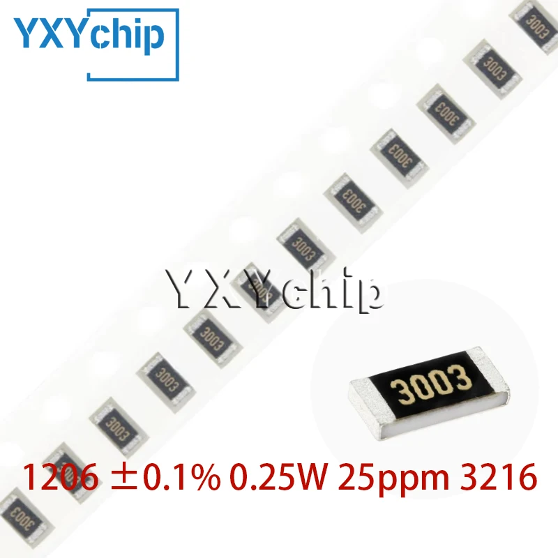50PCS 1206 ±0.1% 0.25W 25ppm 3216 SMD High Chip Accurate Resistor 1R 1.2 2.4 2.7 3.6 4.7 5.6 6.8 7.5 8.2R24K27K30 68 82K Ohm Ω
50PCS 1206 ±0.1% 0.25W 25ppm 3216 SMD High Chip Accurate Resistor 1R 1.2 2.4 2.7 3.6 4.7 5.6 6.8 7.5 8.2R24K27K30 68 82K Ohm Ω