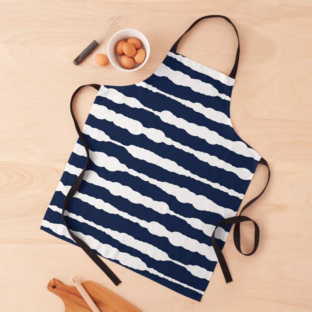 Macramé Stripes Minimalist Pattern in White and Nautical Navy Blue Apron Restaurant Chef Uniform Woman Apron
Macramé Stripes Minimalist Pattern in White and Nautical Navy Blue Apron Restaurant Chef Uniform Woman Apron