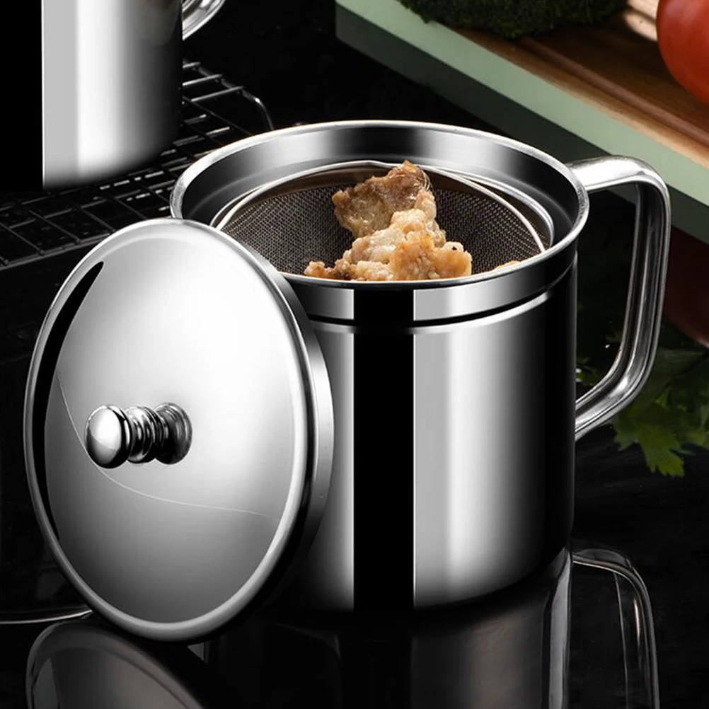 Stainless Steel Filter Pot Strainer Grease Container Holder Stainless Steel Oil Container Kitchen Supply Reusable Oil Storage
Stainless Steel Filter Pot Strainer Grease Container Holder Stainless Steel Oil Container Kitchen Supply Reusable Oil Storage